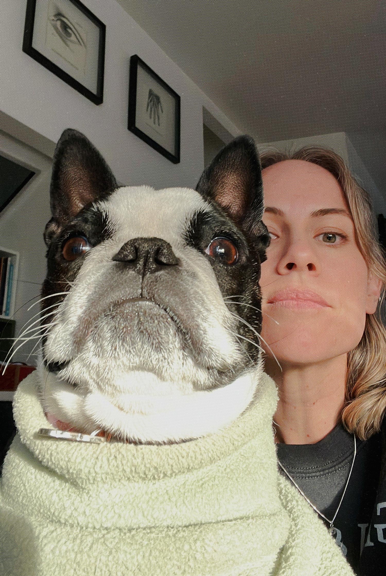Ana Van Pelt and her dog, Kermit