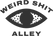 weird shit alley logo charcoal