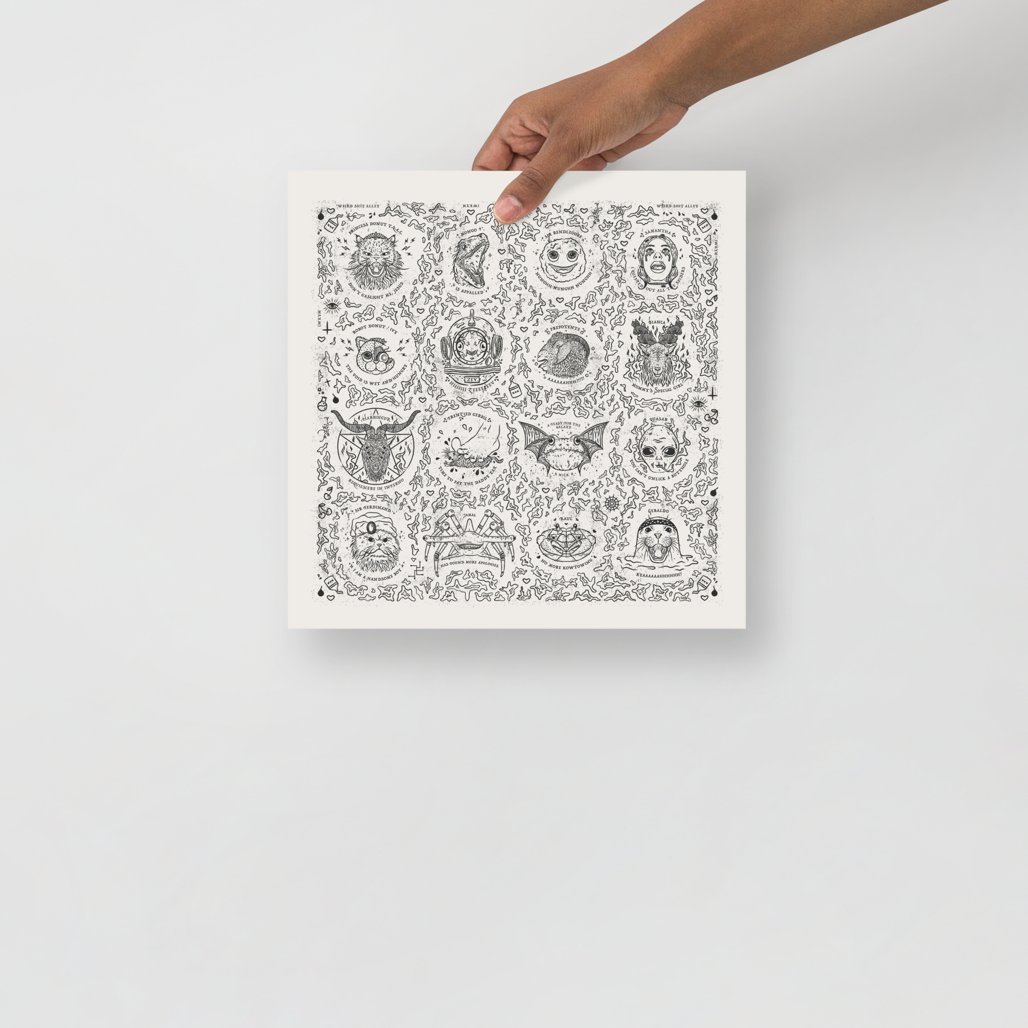 dungeon crawler carl friends art print product mockup