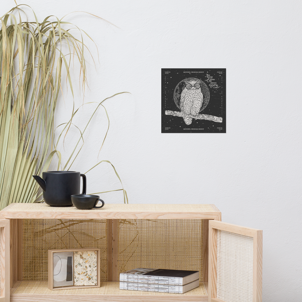 weird shit alley dungeon crawler carl skyfowl donut art print product image