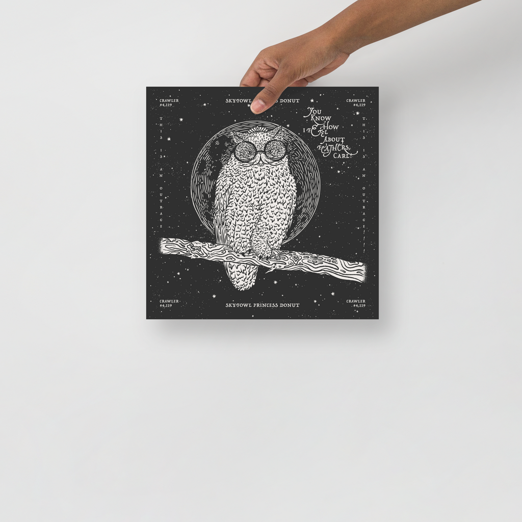 weird shit alley dungeon crawler carl skyfowl donut art print product image