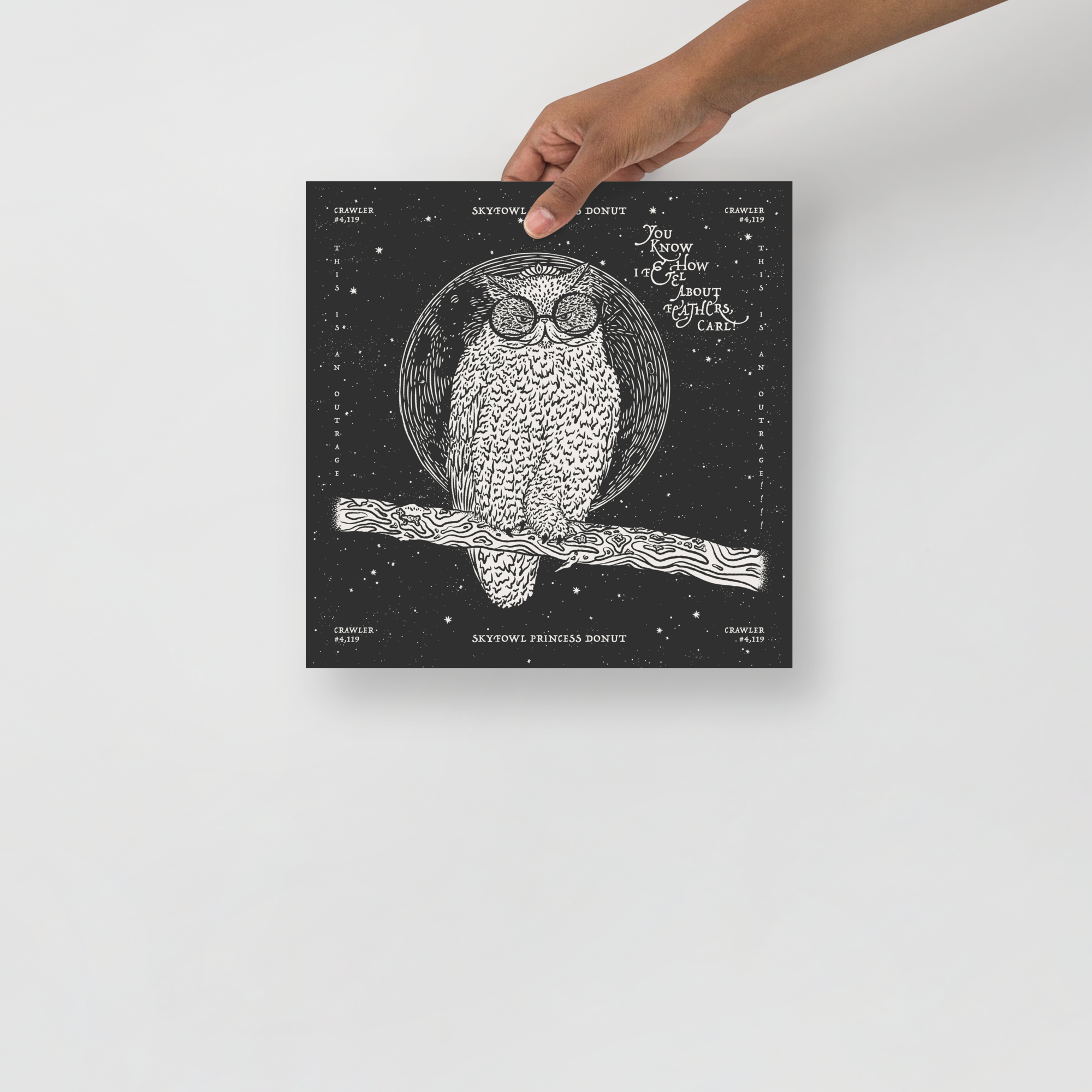 weird shit alley dungeon crawler carl skyfowl donut art print product image