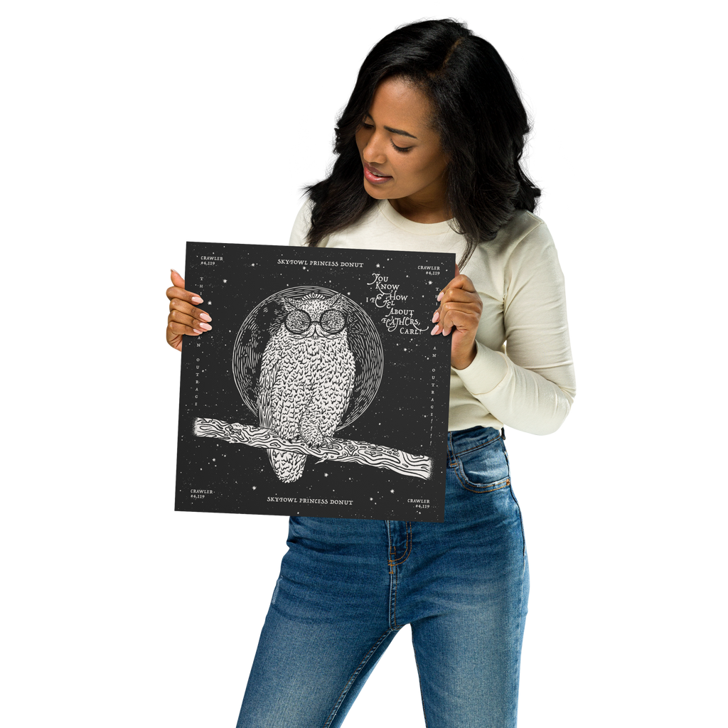 weird shit alley dungeon crawler carl skyfowl donut art print product image