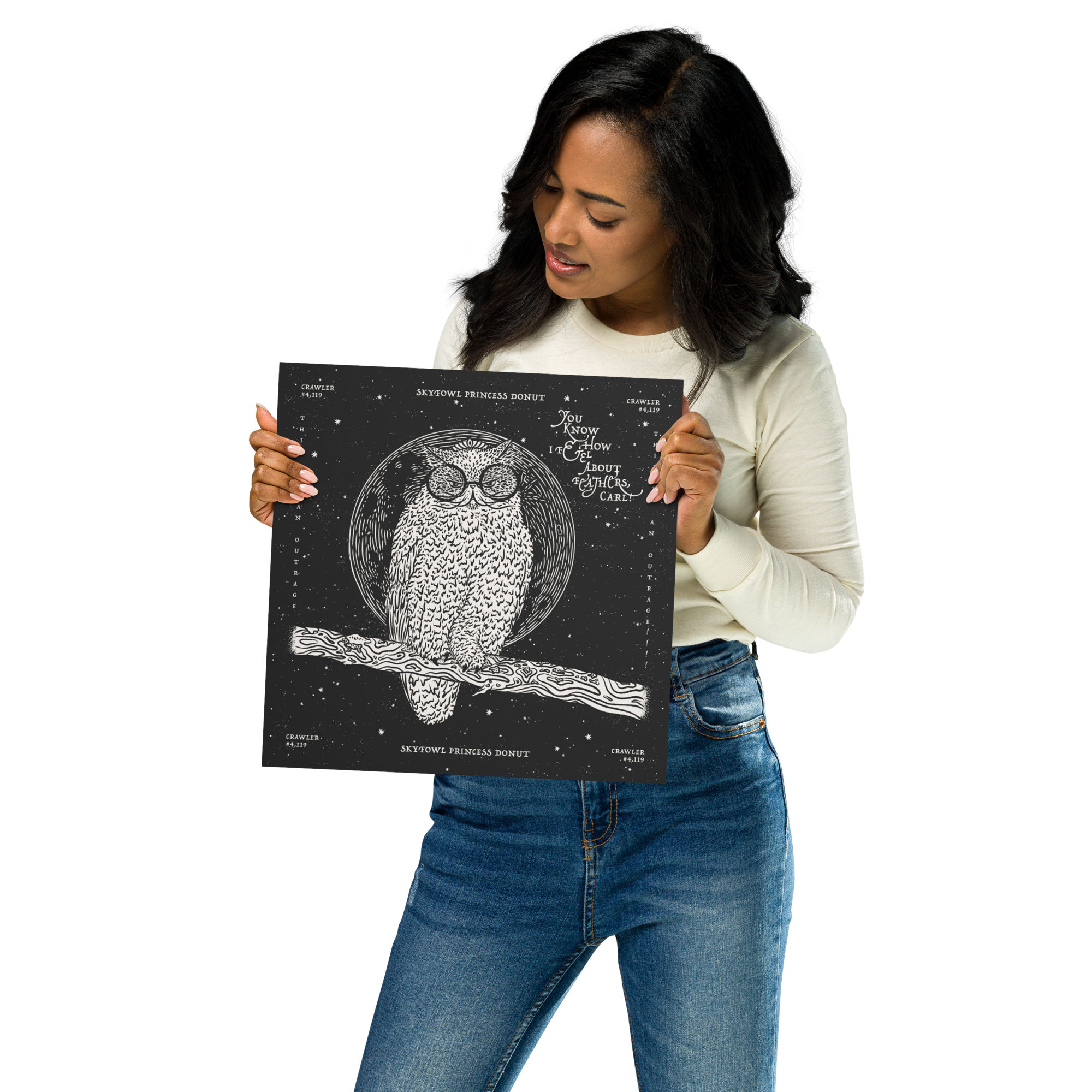 weird shit alley dungeon crawler carl skyfowl donut art print product image