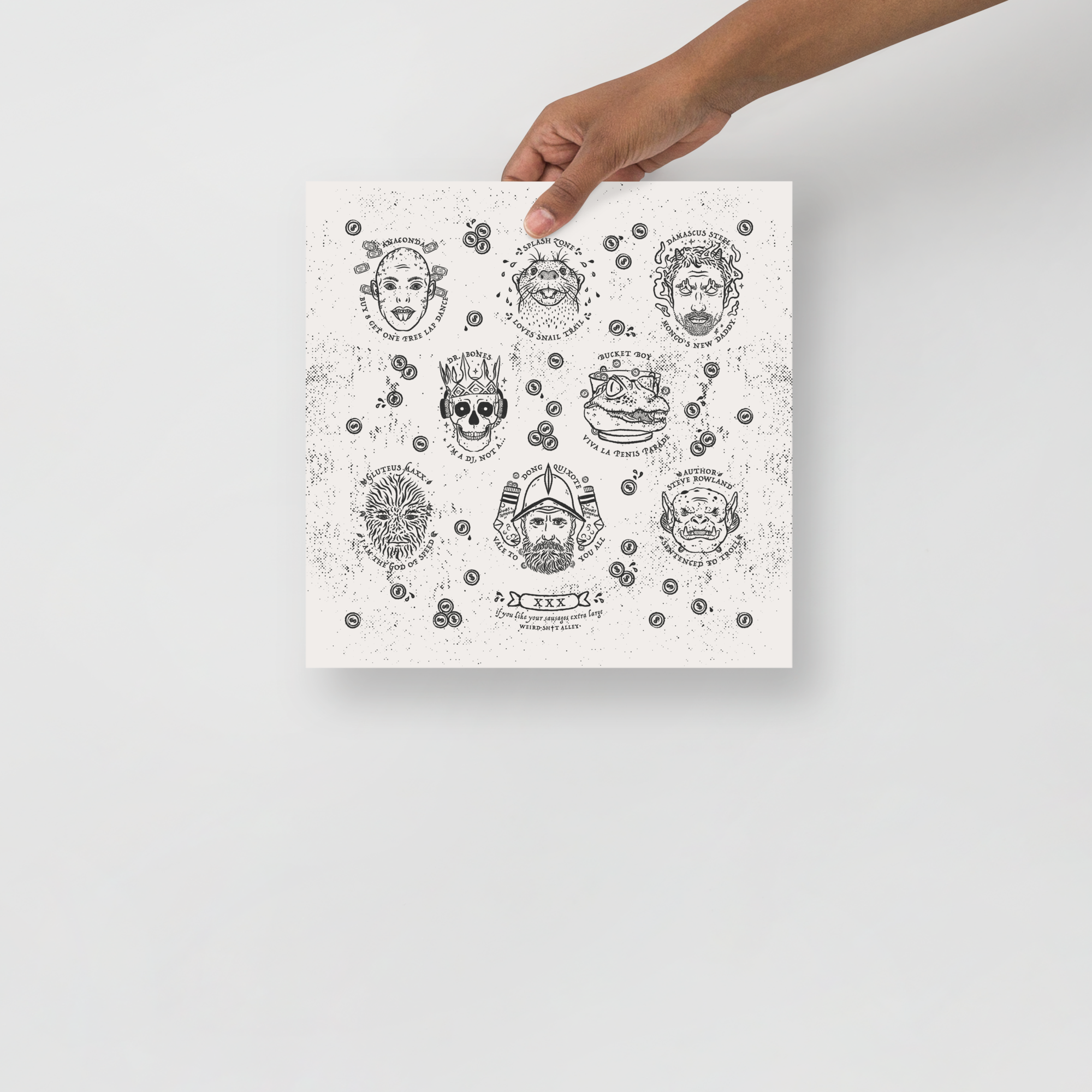 weird shit alley dungeon crawler carl penis parade art print product image