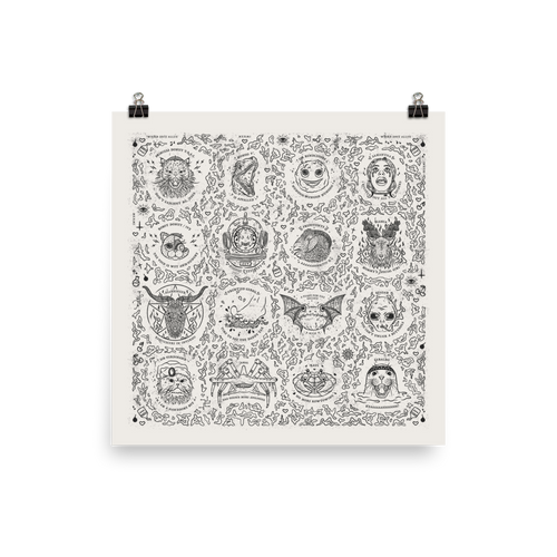dungeon crawler carl friends art print product mockup