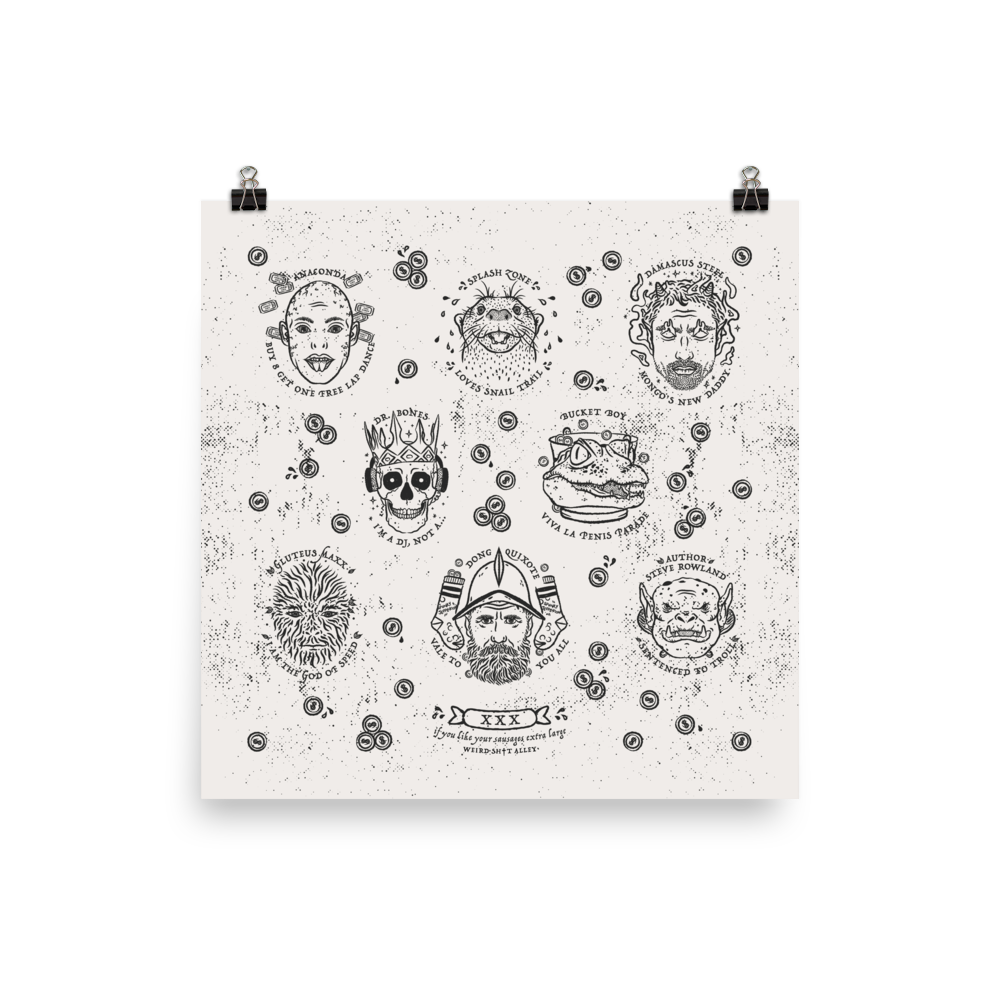 weird shit alley dungeon crawler carl penis parade art print product image