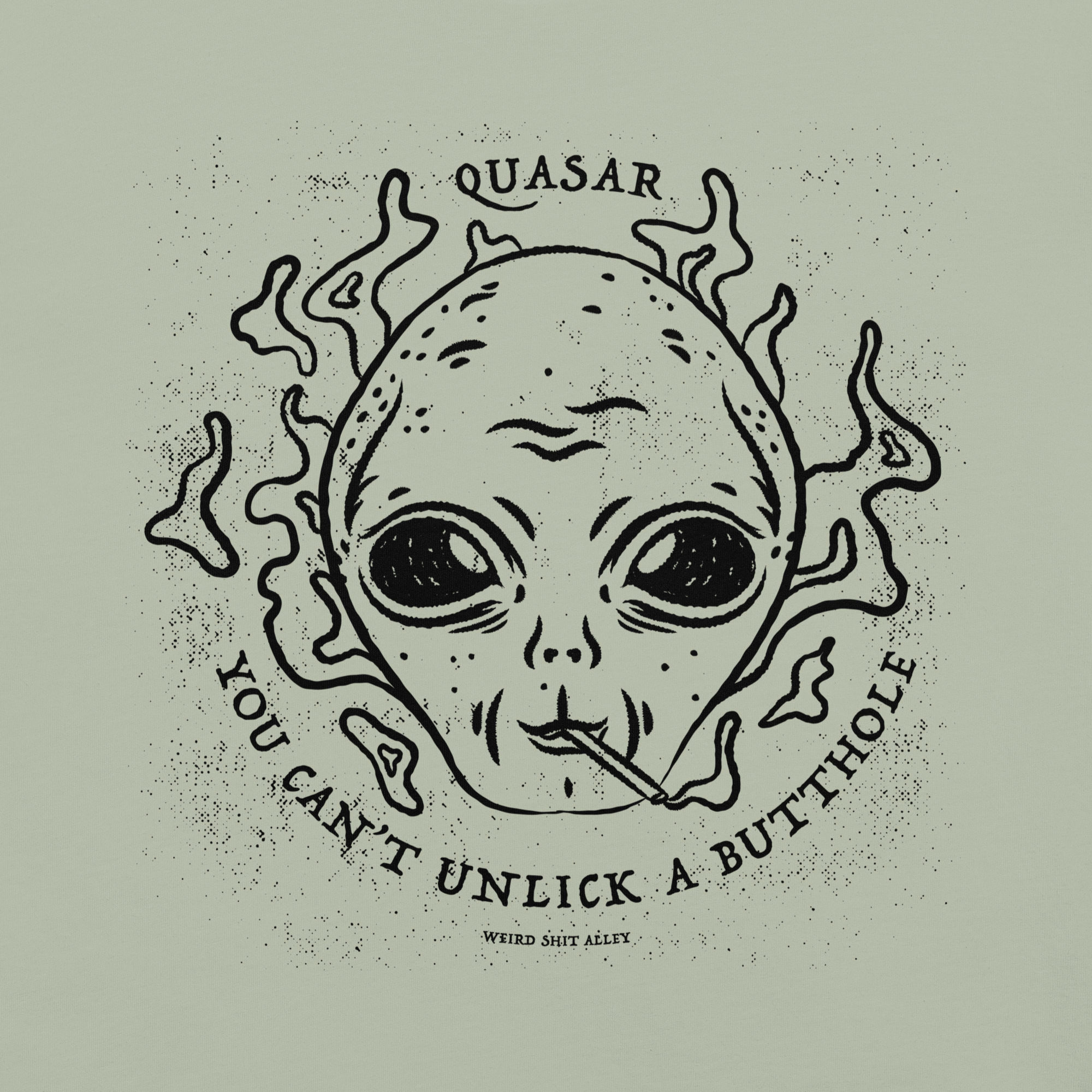 dungeon crawler carl quasar you can't unlick a butthole shirt product mockup