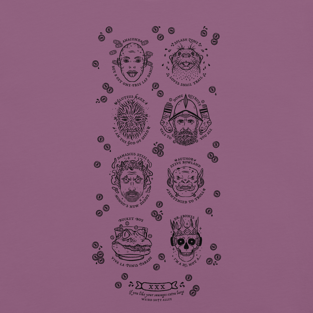weird shit alley dungeon crawler carl penis parade vert tee product detail image