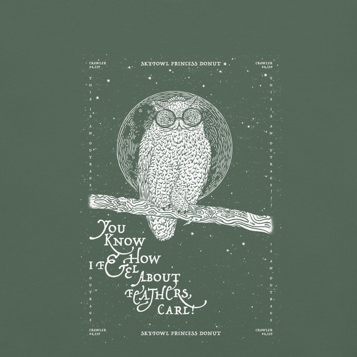 weird shit alley dungeon crawler carl skyfowl donut shirt detailed product image