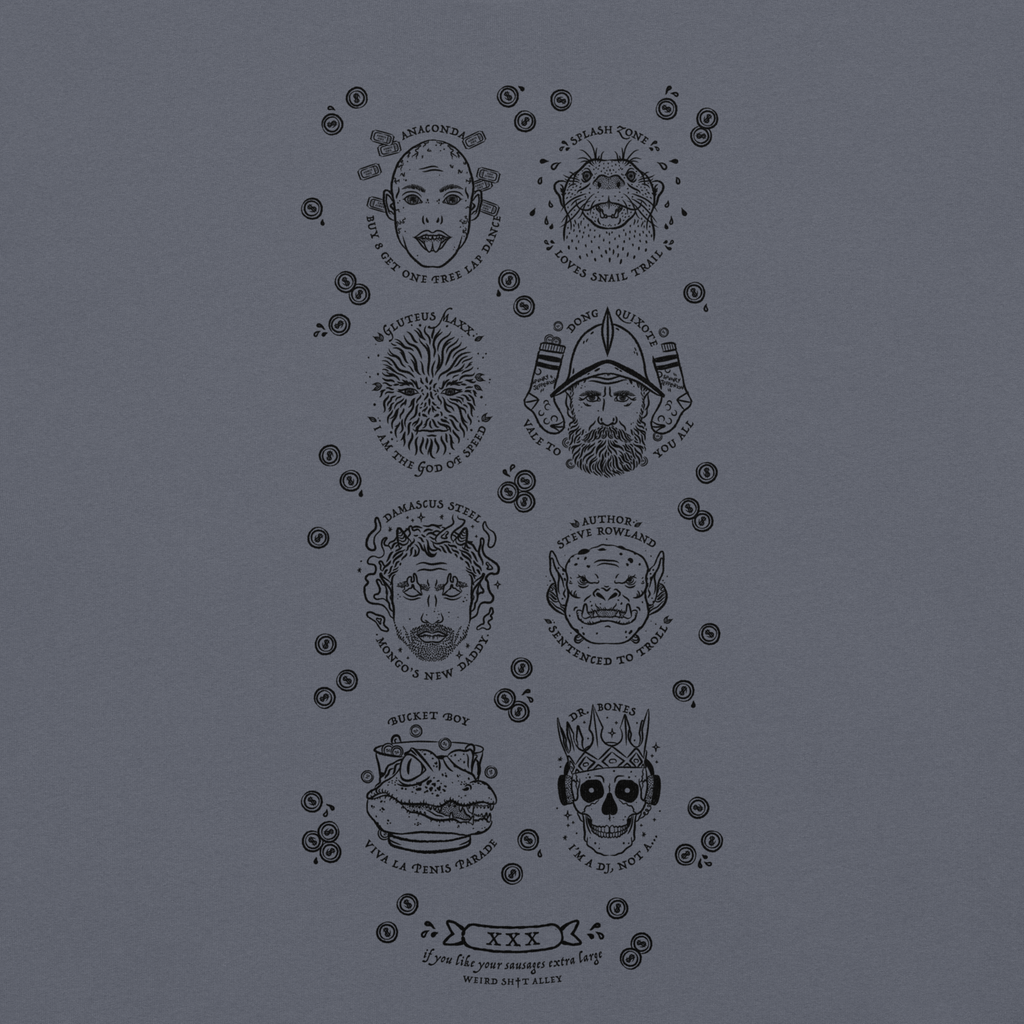 weird shit alley dungeon crawler carl penis parade vert tee product detail image