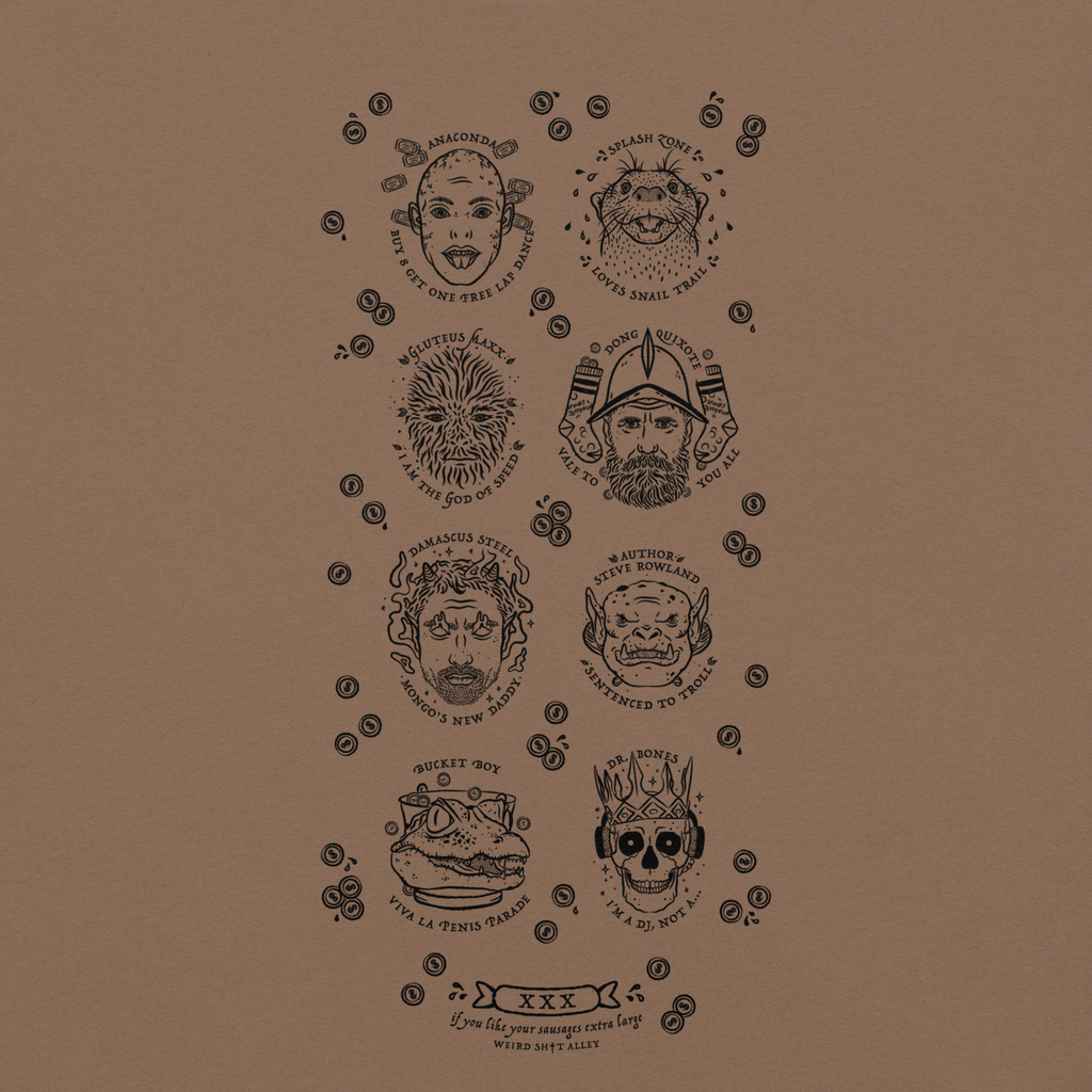 weird shit alley dungeon crawler carl penis parade vert tee product detail image