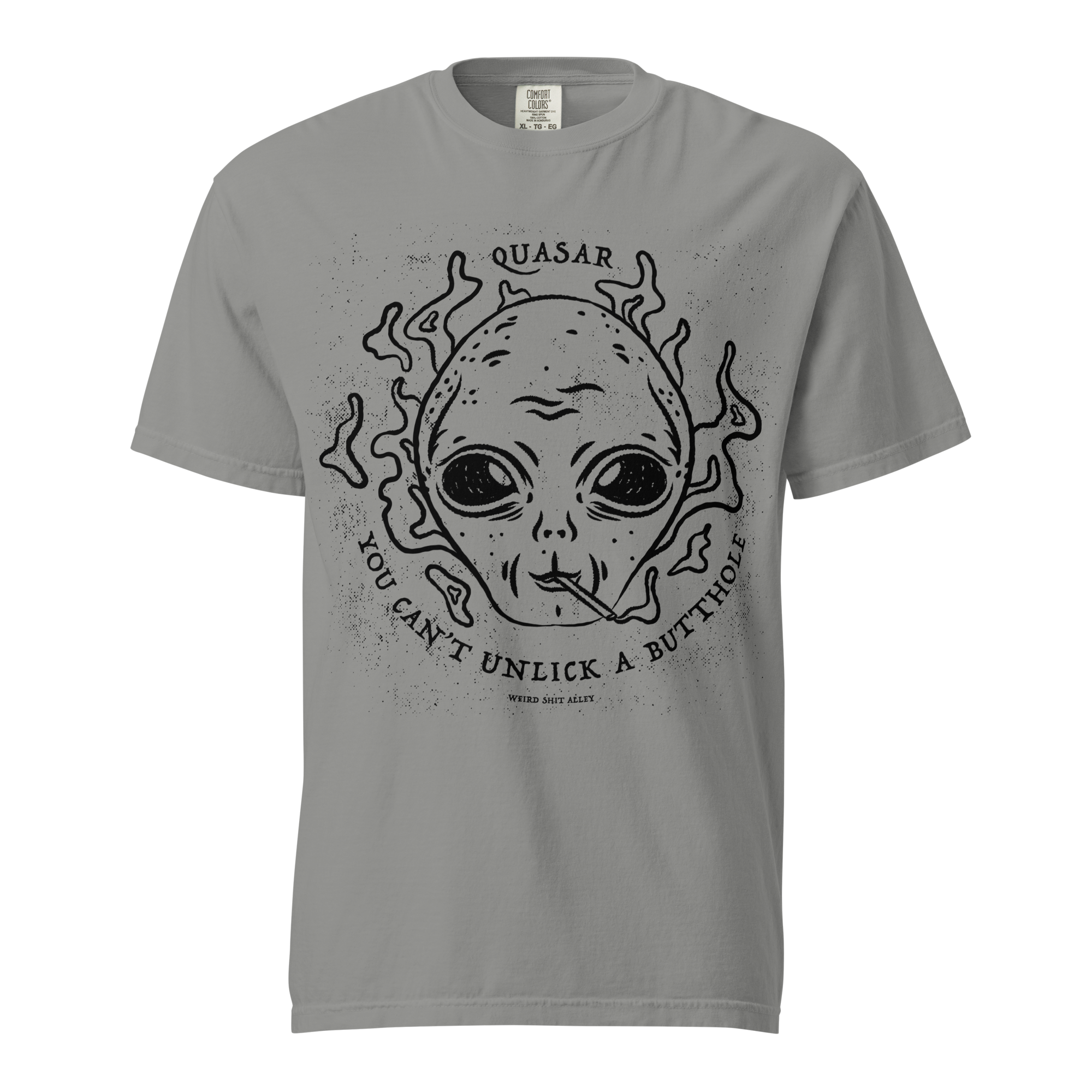 dungeon crawler carl quasar you can't unlick a butthole shirt product mockup