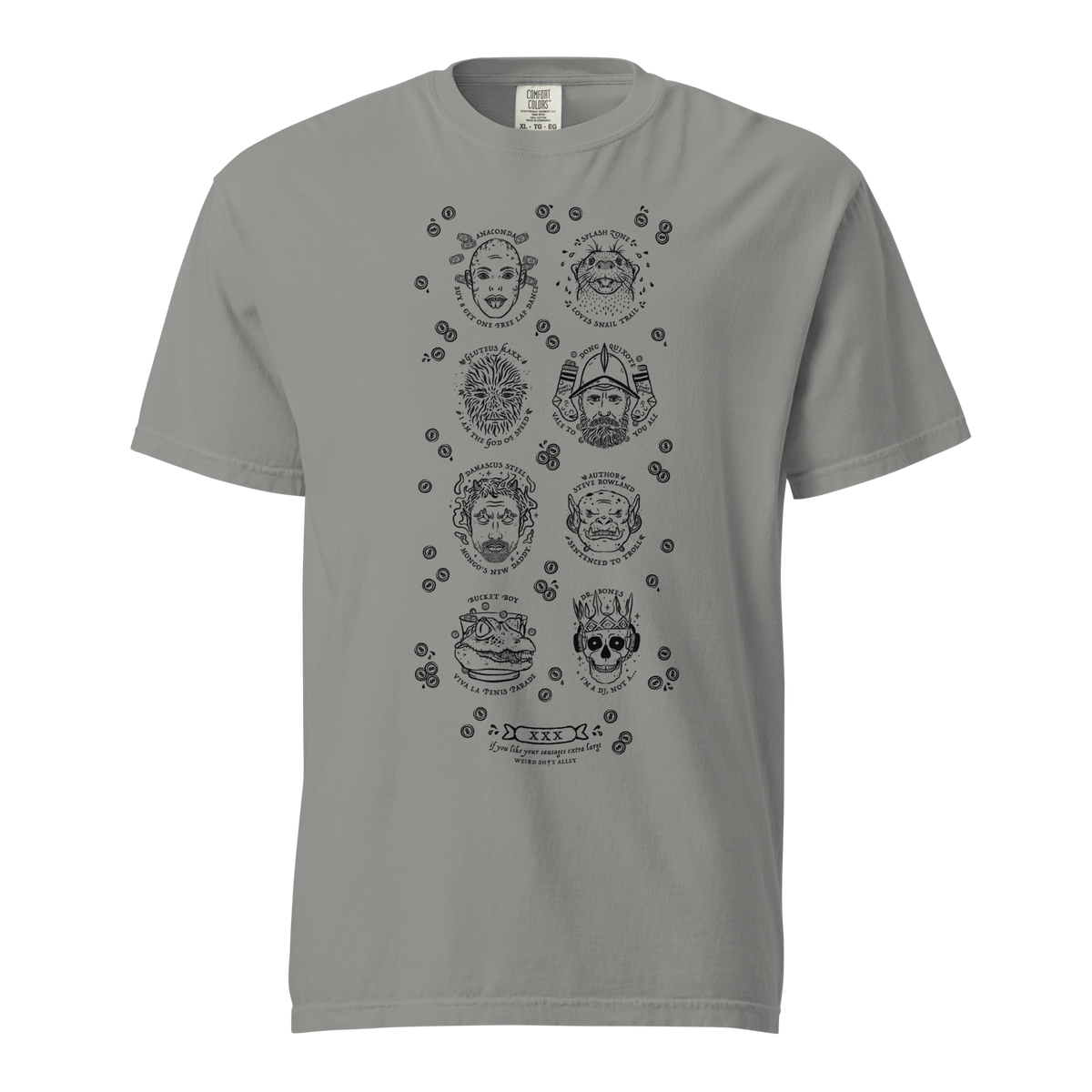 weird shit alley dungeon crawler carl penis parade vert tee product mockup