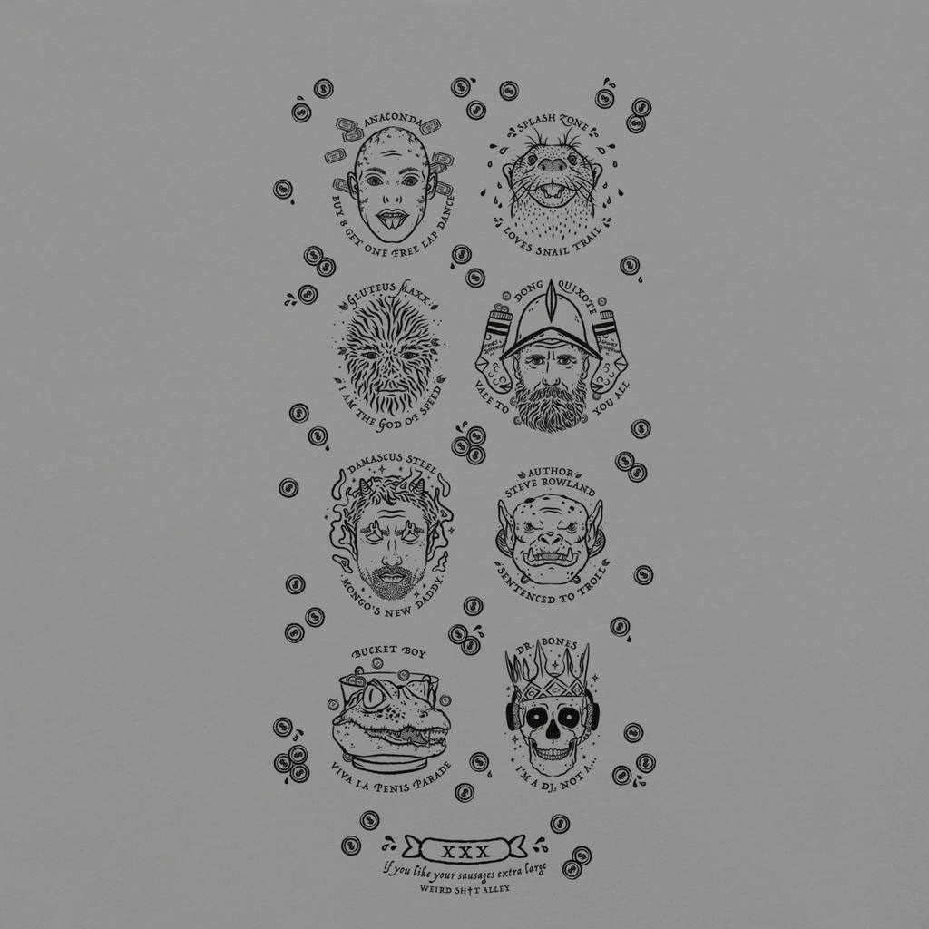 weird shit alley dungeon crawler carl penis parade vert tee product detail image