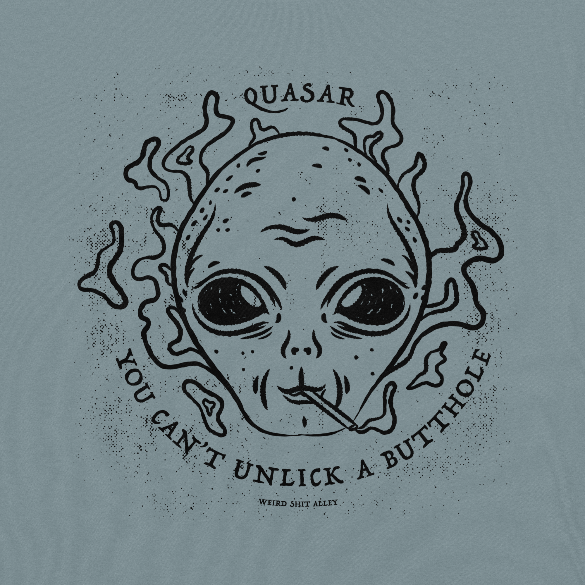 dungeon crawler carl quasar you can't unlick a butthole shirt product mockup