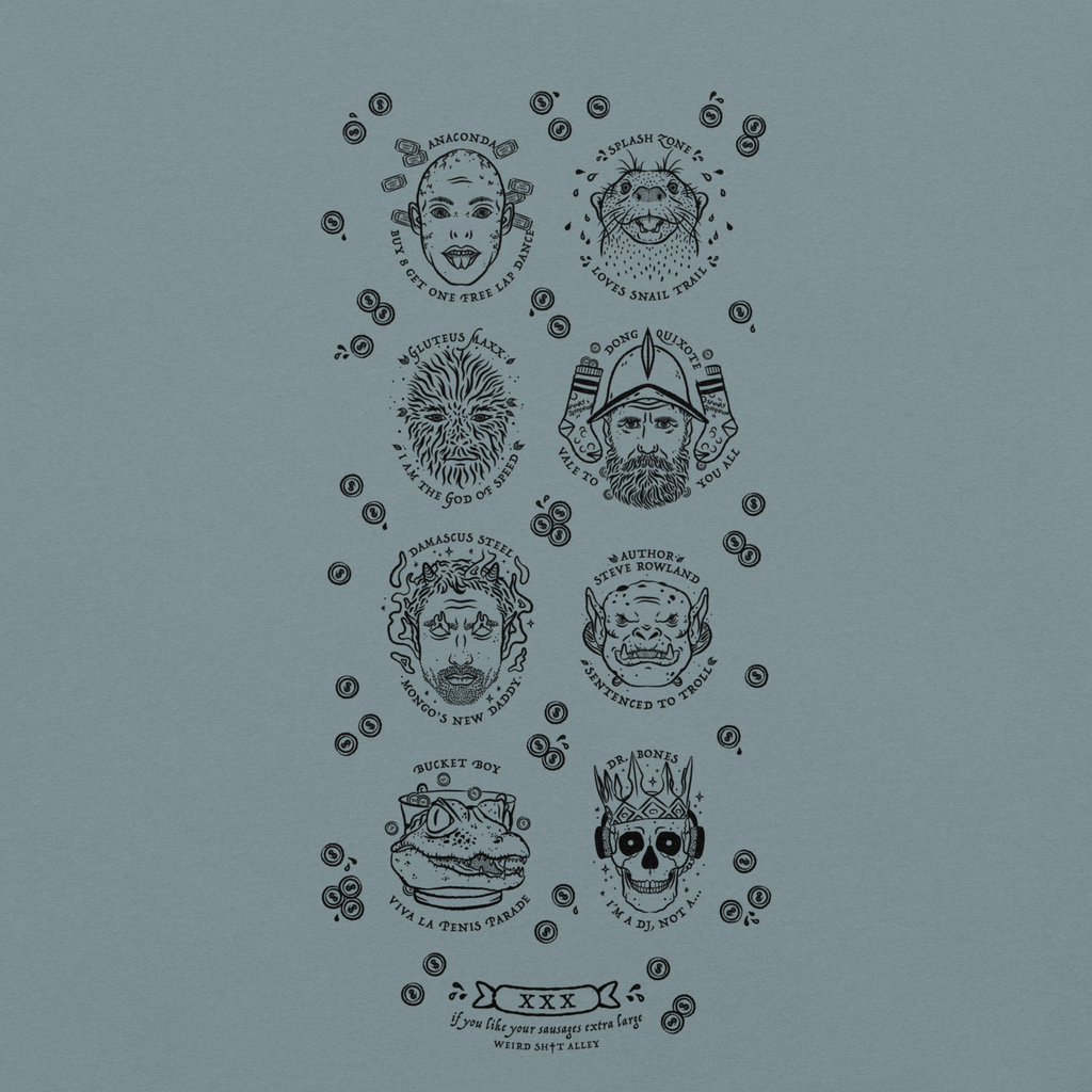 weird shit alley dungeon crawler carl penis parade vert tee product detail image