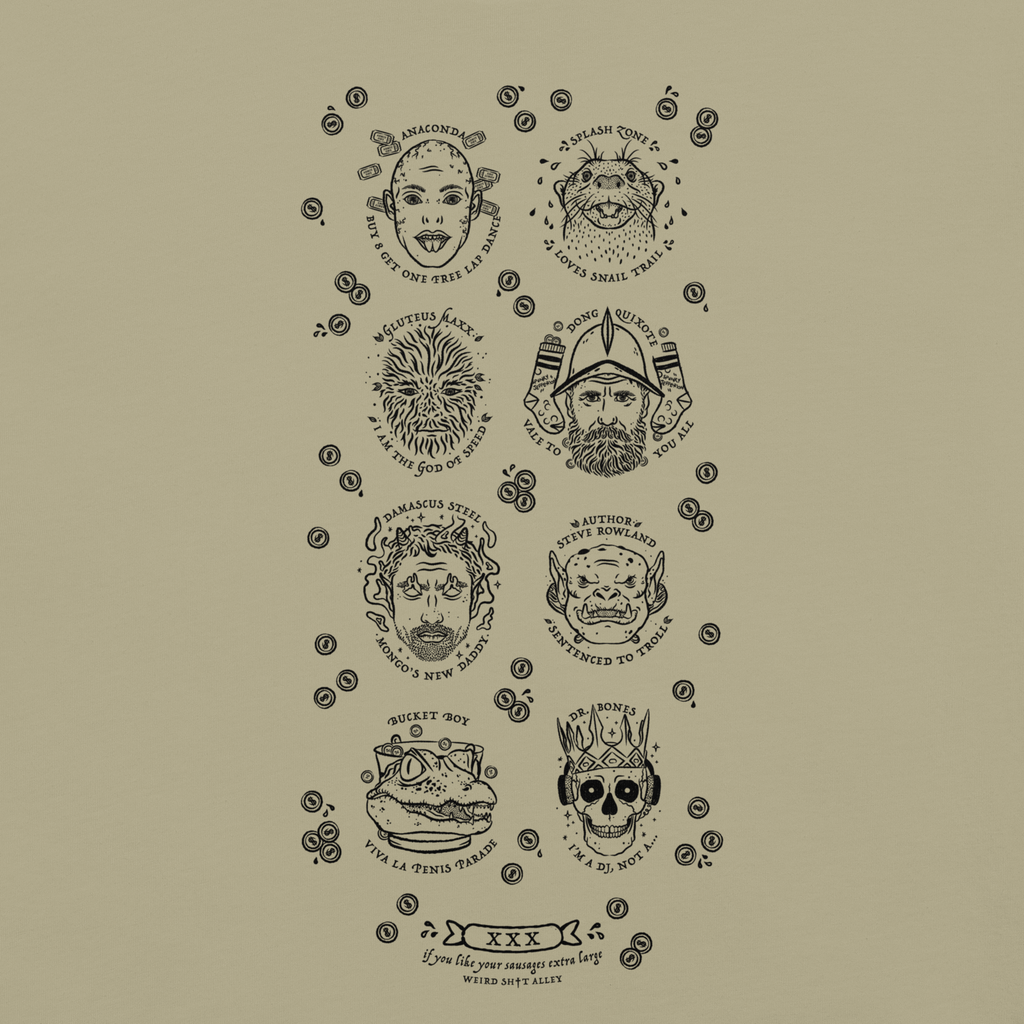 weird shit alley dungeon crawler carl penis parade vert tee product detail image