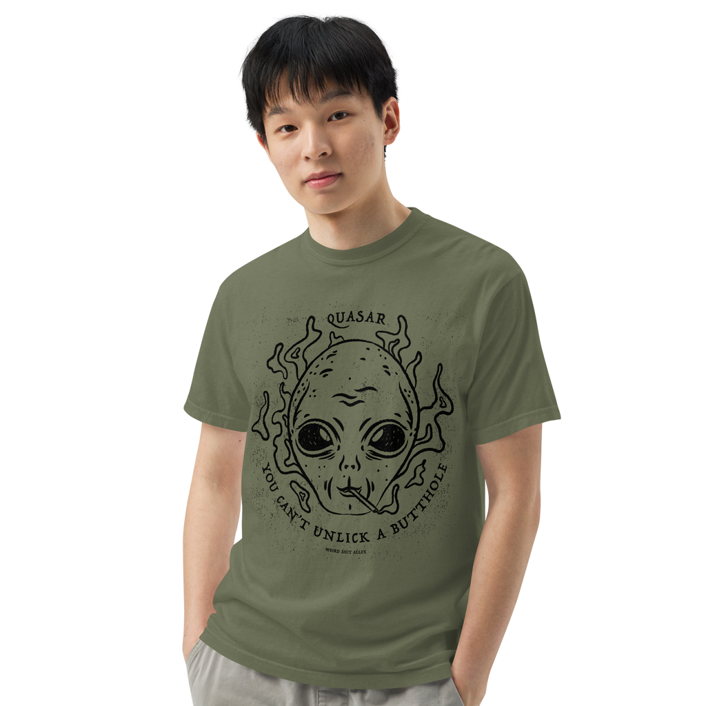 dungeon crawler carl quasar you can't unlick a butthole shirt product mockup