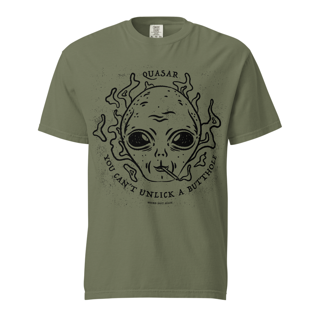 dungeon crawler carl quasar you can't unlick a butthole shirt product mockup