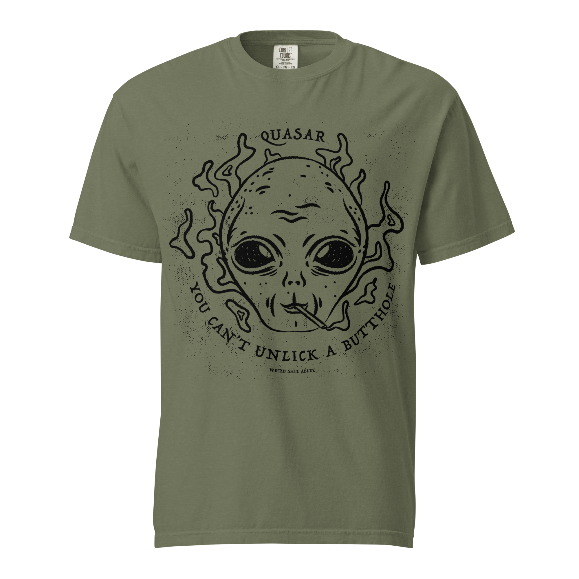 dungeon crawler carl quasar you can't unlick a butthole shirt product mockup