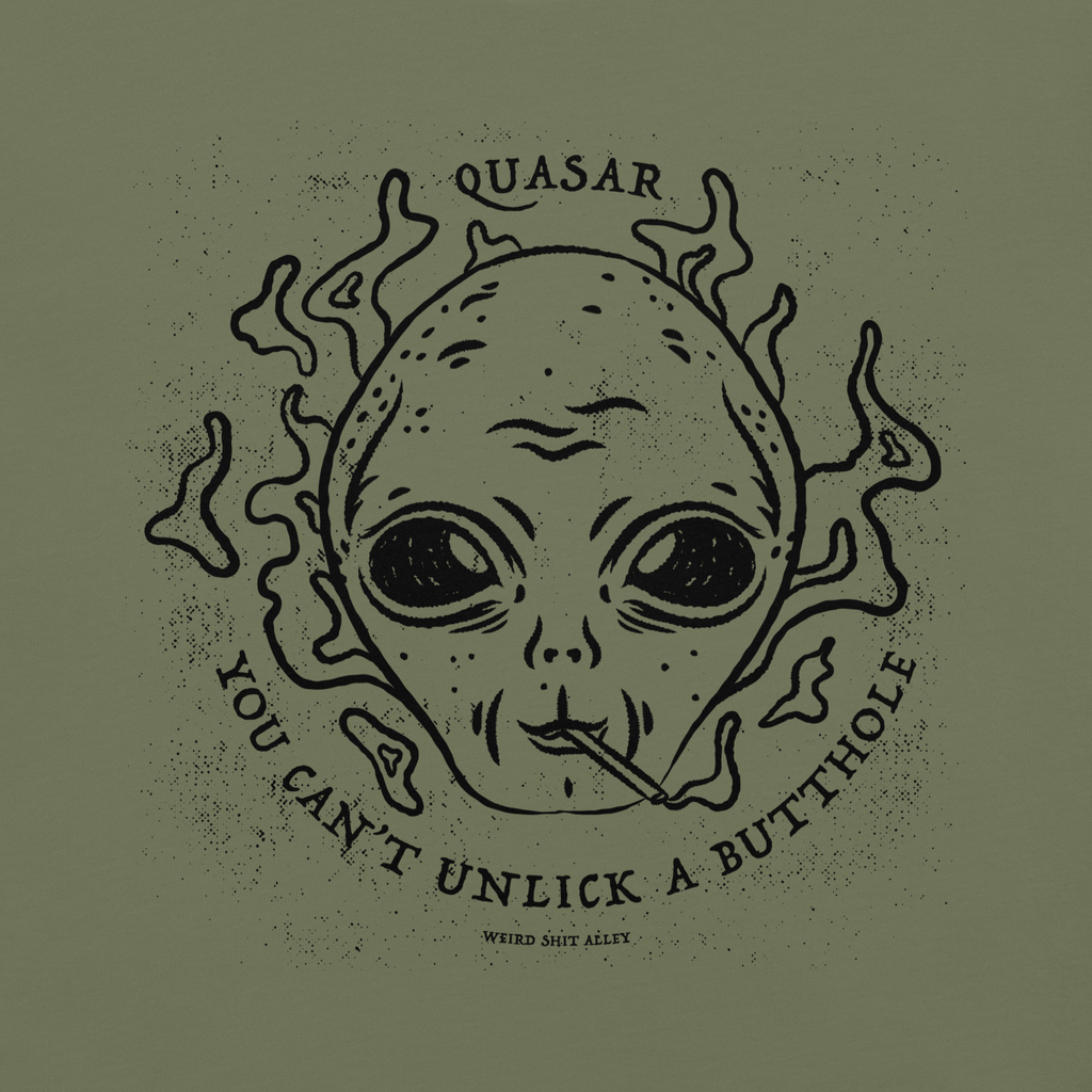 dungeon crawler carl quasar you can't unlick a butthole shirt product mockup