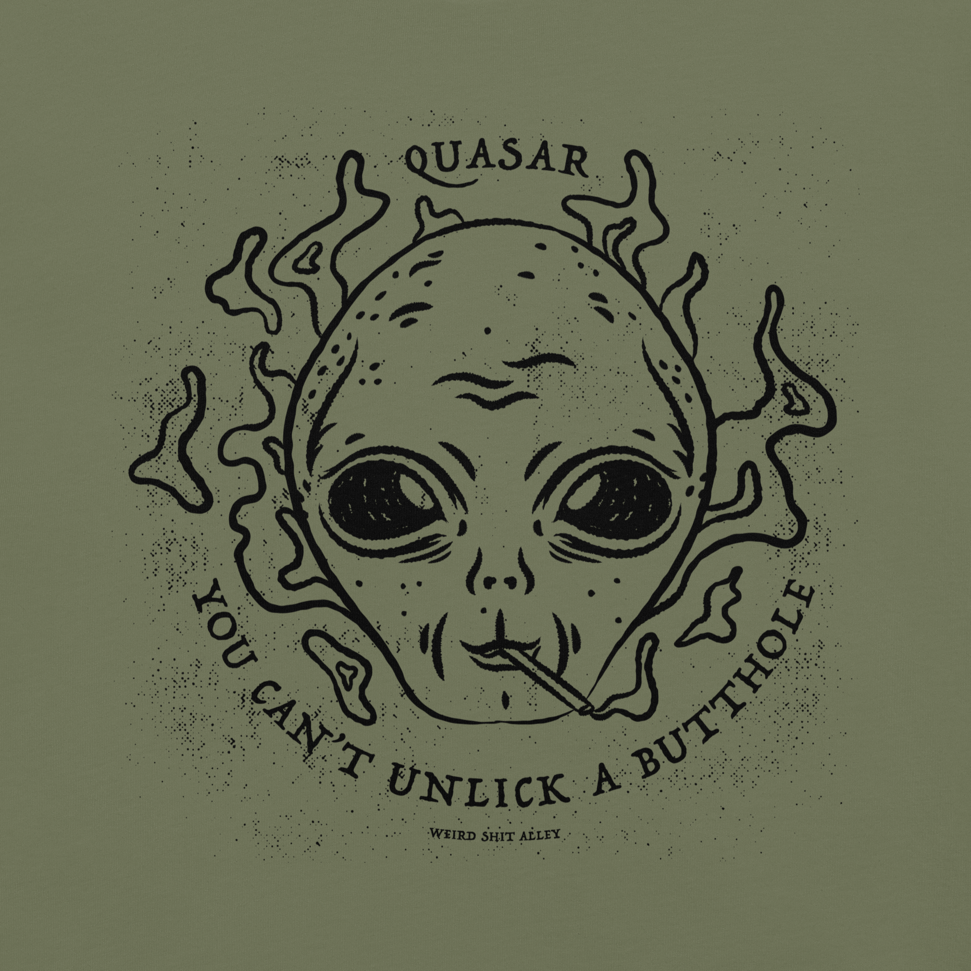 dungeon crawler carl quasar you can't unlick a butthole shirt product mockup
