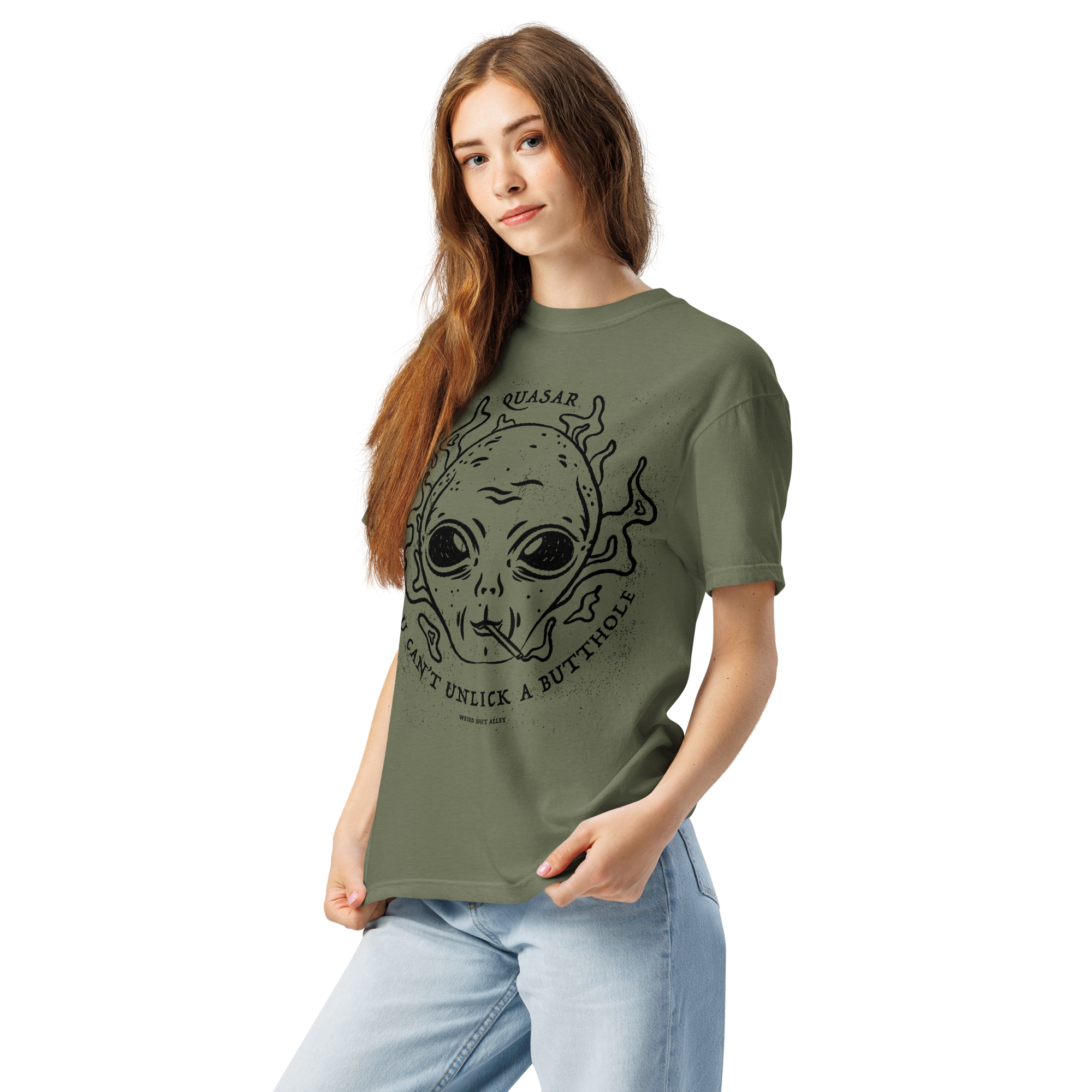 dungeon crawler carl quasar you can't unlick a butthole shirt product mockup