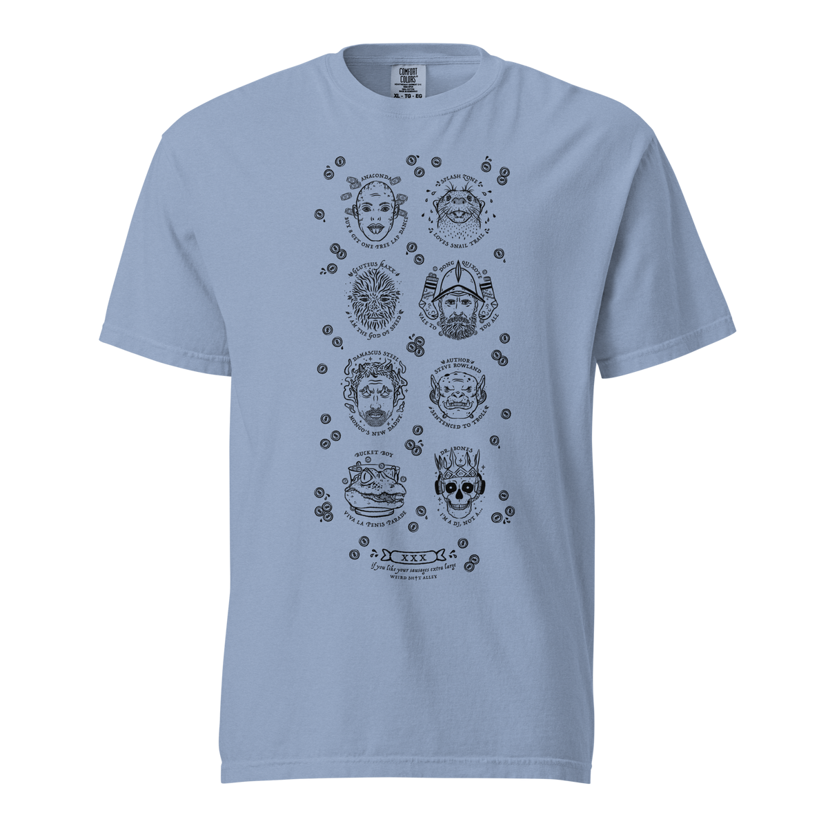 weird shit alley dungeon crawler carl penis parade vert tee product mockup