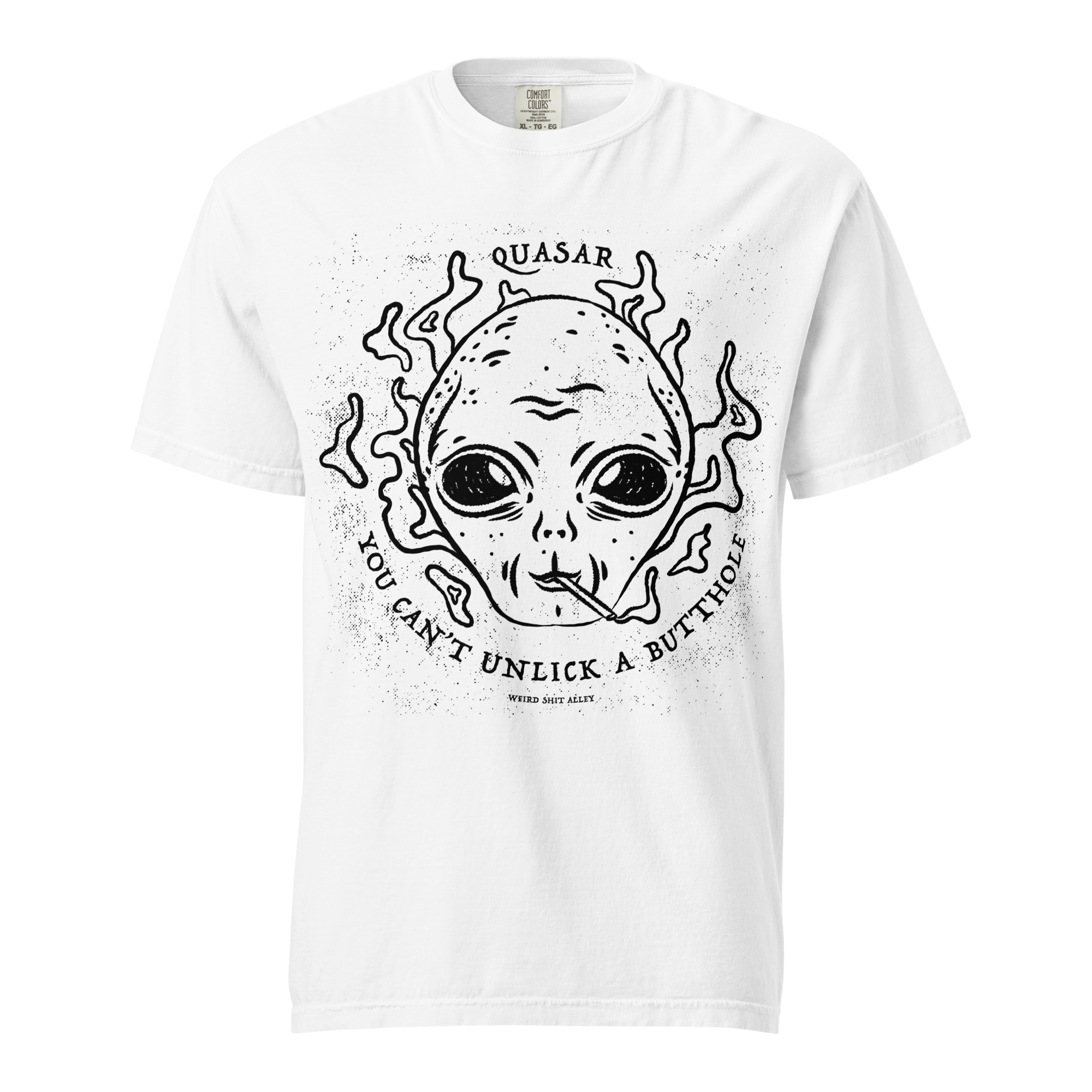 dungeon crawler carl quasar you can't unlick a butthole shirt product mockup