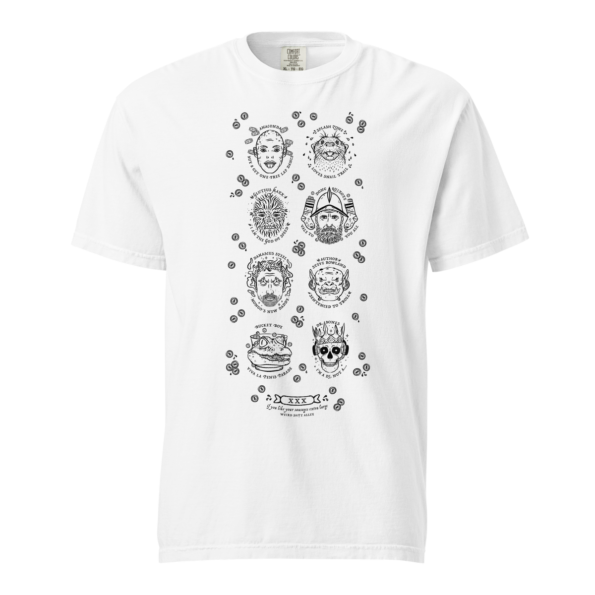 weird shit alley dungeon crawler carl penis parade vert tee product mockup