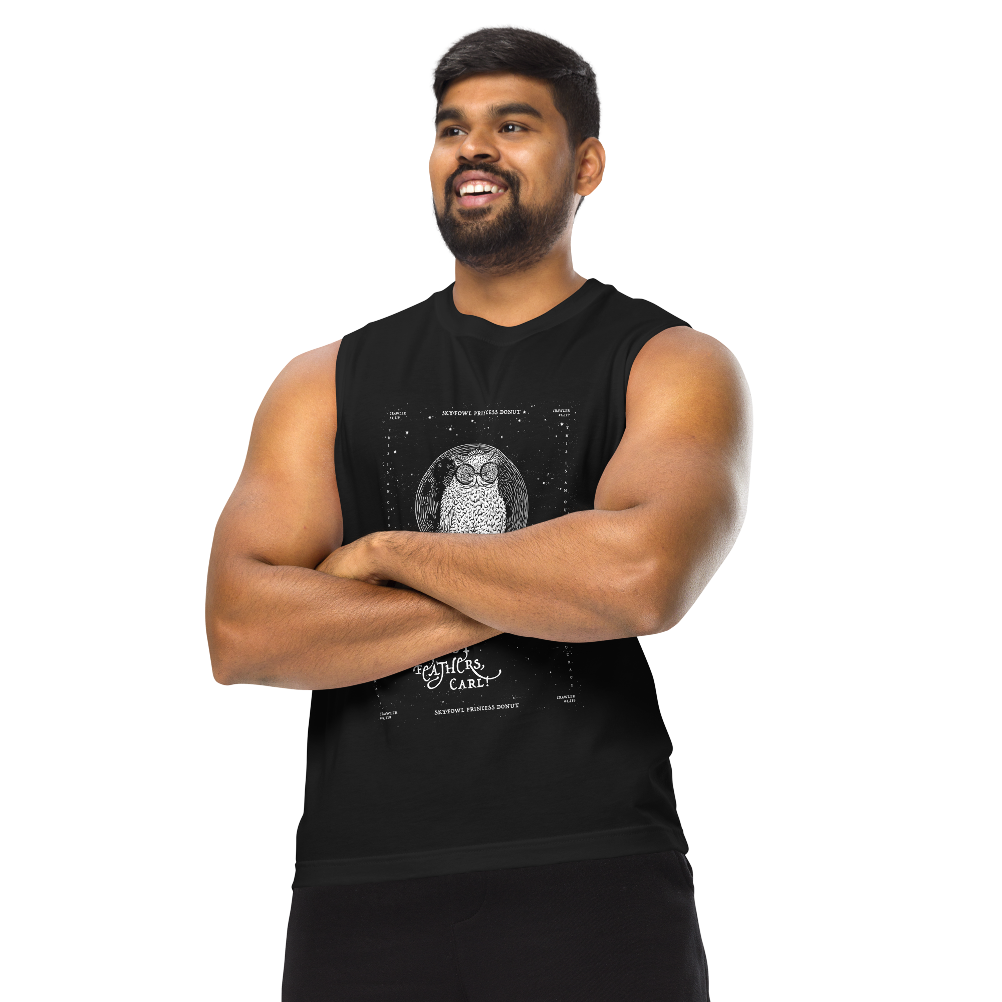 weird shit alley dungeon crawler carl skyfowl donut muscle tank shirt product image
