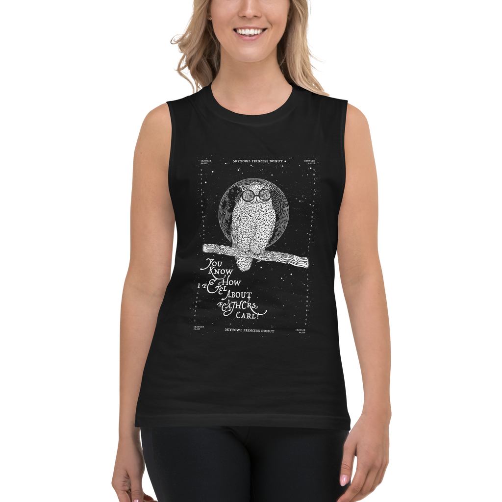 weird shit alley dungeon crawler carl skyfowl donut muscle tank shirt product image