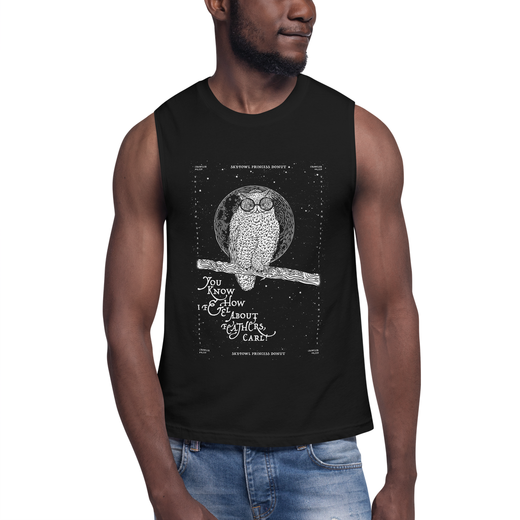 weird shit alley dungeon crawler carl skyfowl donut muscle tank shirt product image