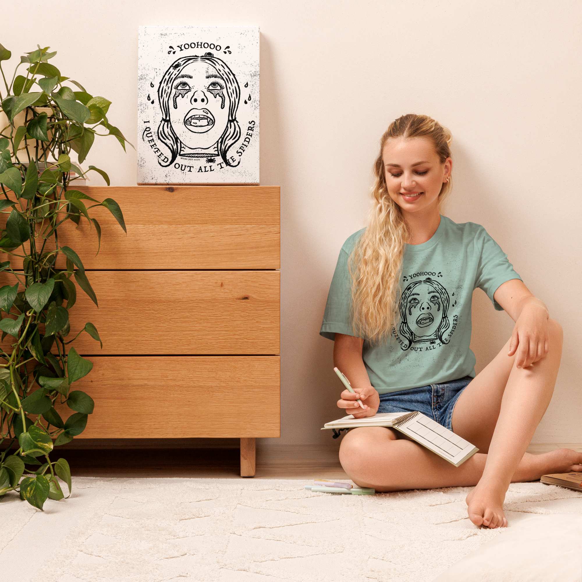 samantha queef shirt product mockup detailed image