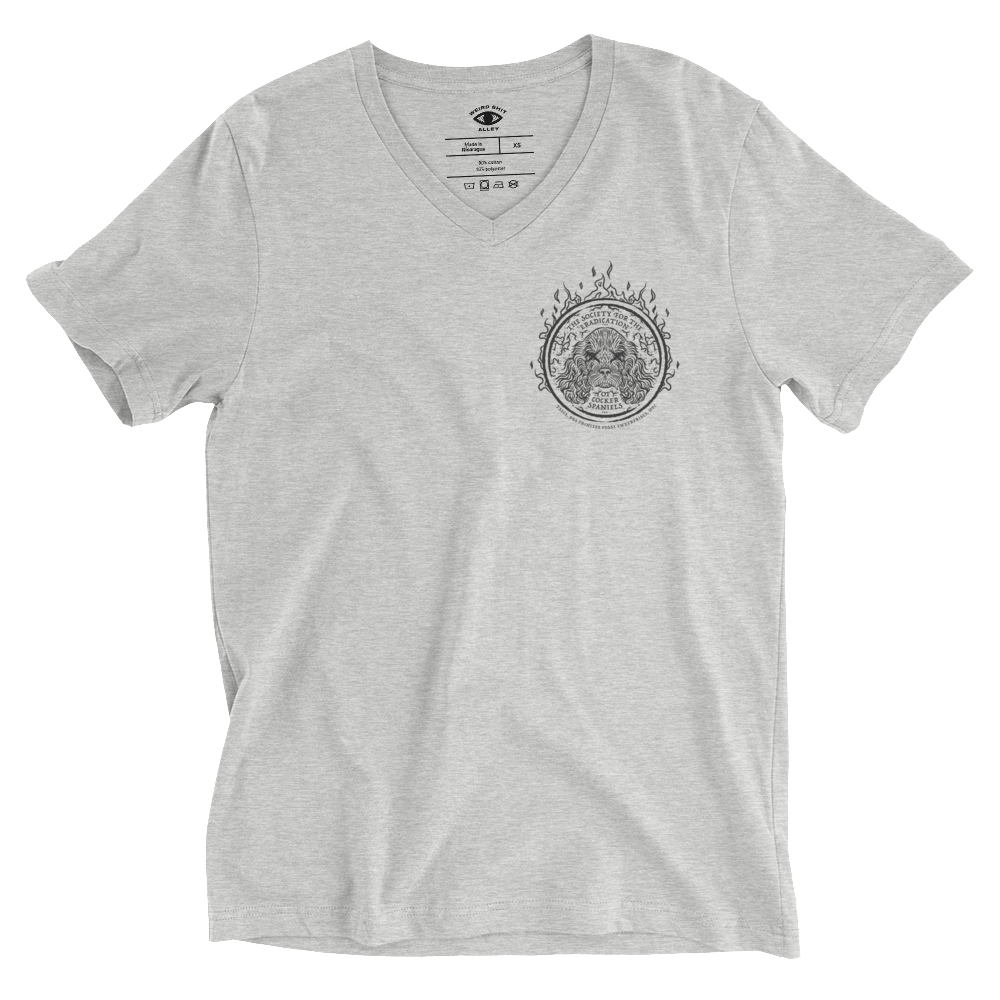 weird shit alley dungeon crawler carl society for the eradication of cocker spaniels TSECS v-neck shirt product image