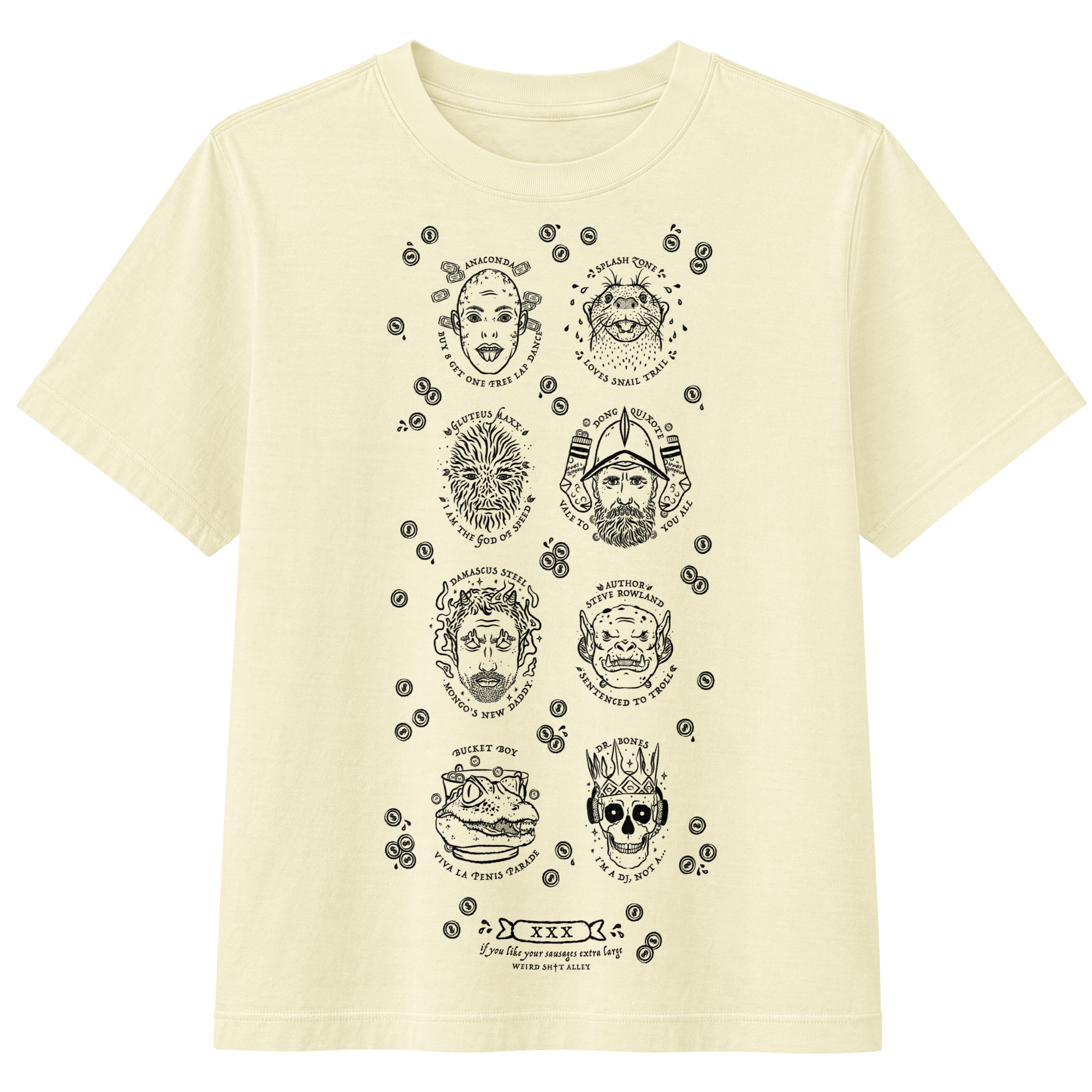 weird shit alley dungeon crawler carl ladies penis parade tee product mockup