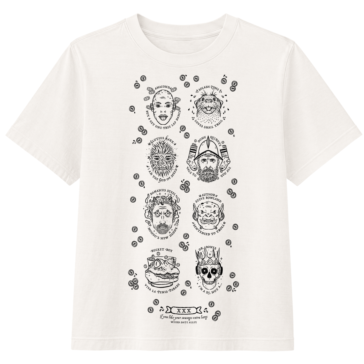 weird shit alley dungeon crawler carl ladies penis parade tee product mockup