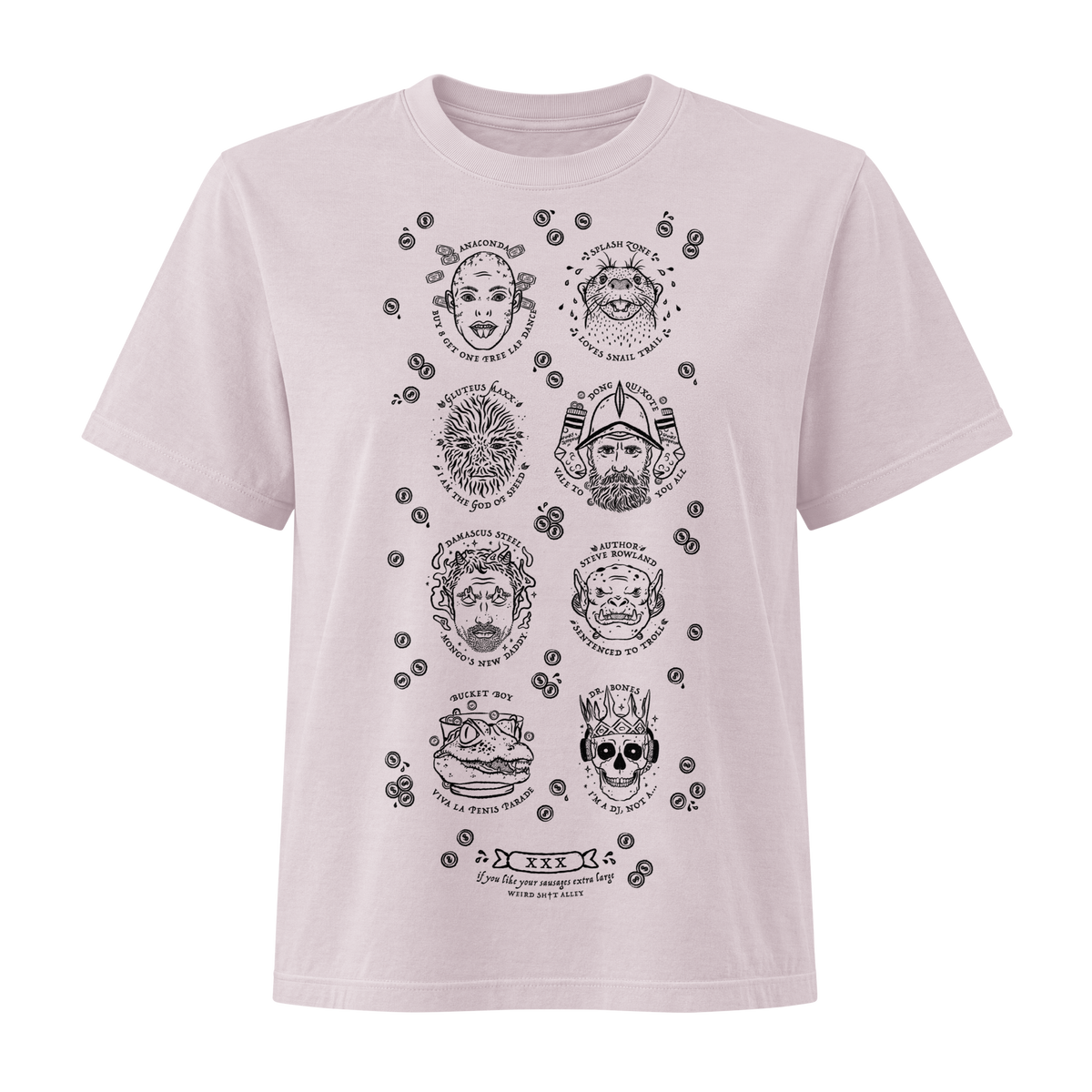 weird shit alley dungeon crawler carl ladies penis parade tee product mockup