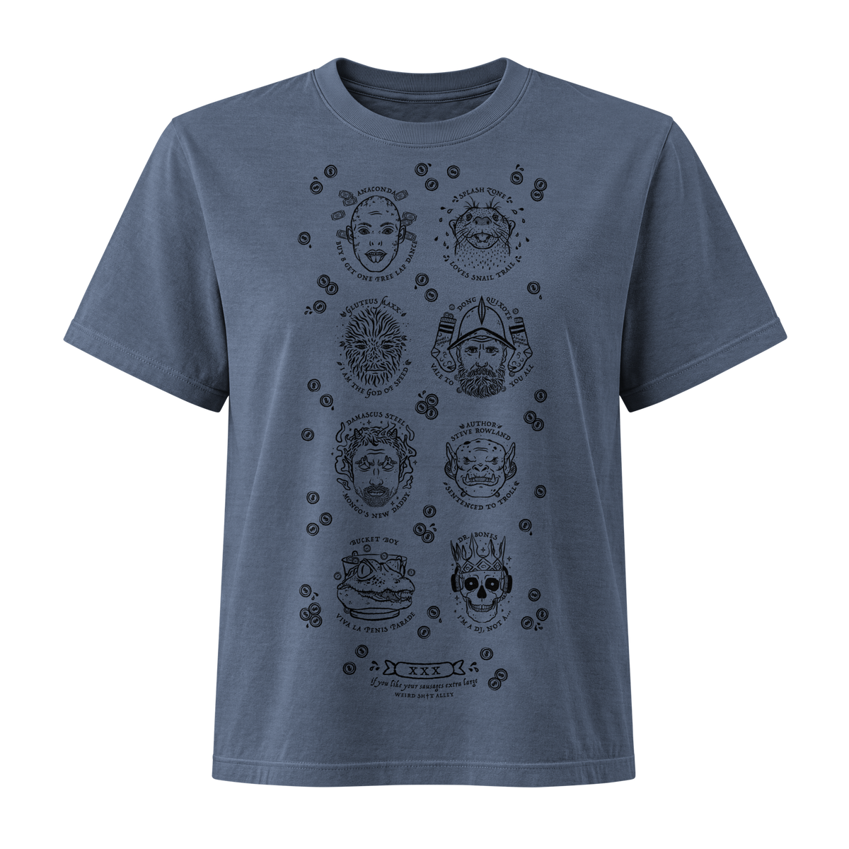 weird shit alley dungeon crawler carl ladies penis parade tee product mockup