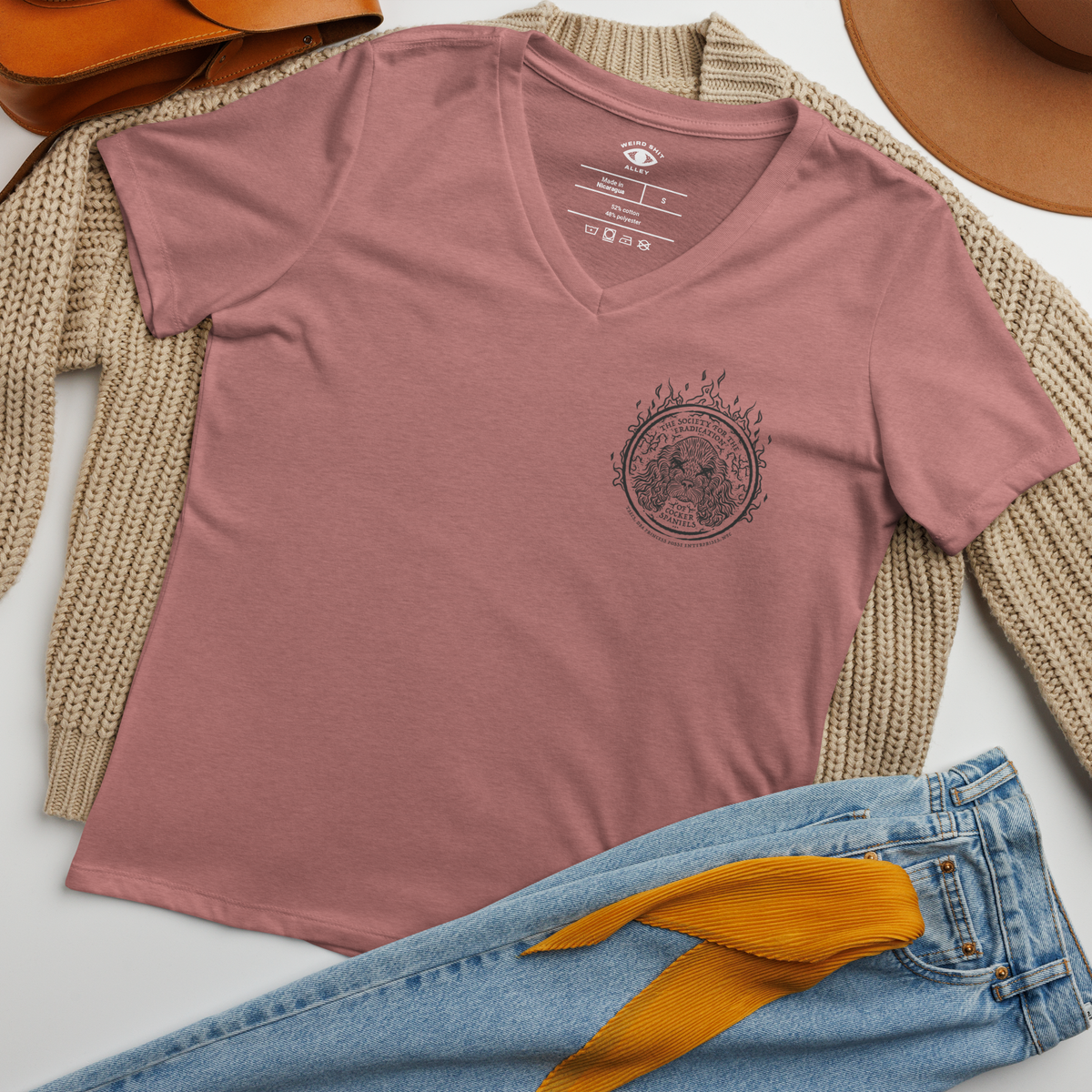 weird shit alley dungeon crawler carl society for the eradication of cocker spaniels TSECS v-neck shirt product image